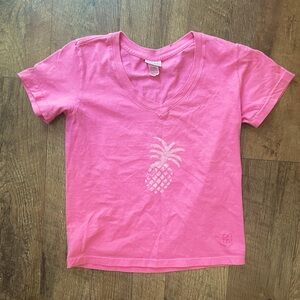 Fresh Produce Pink Short Sleeve pineapple T Shirt NWT